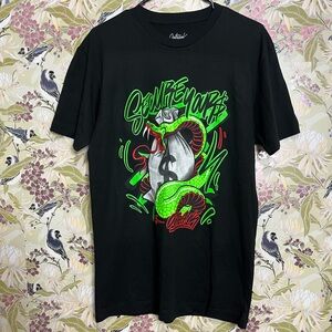 Secure Your Bag Black Tee with Vibrant Graphics